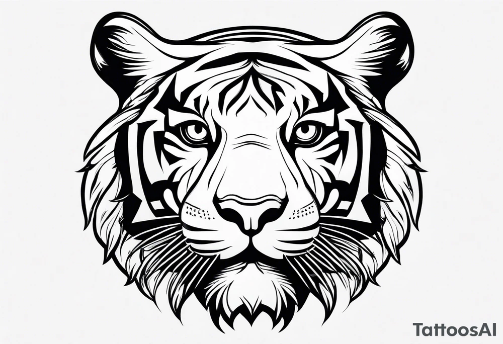 Memorial piece including a tiger on forearm. Very minimalist design. tattoo idea