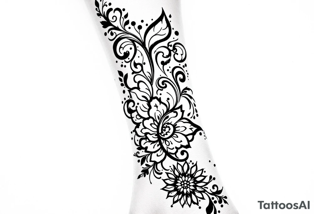 Indian style Henna tattoo for the inner wrist including word pain is temporary. tattoo idea