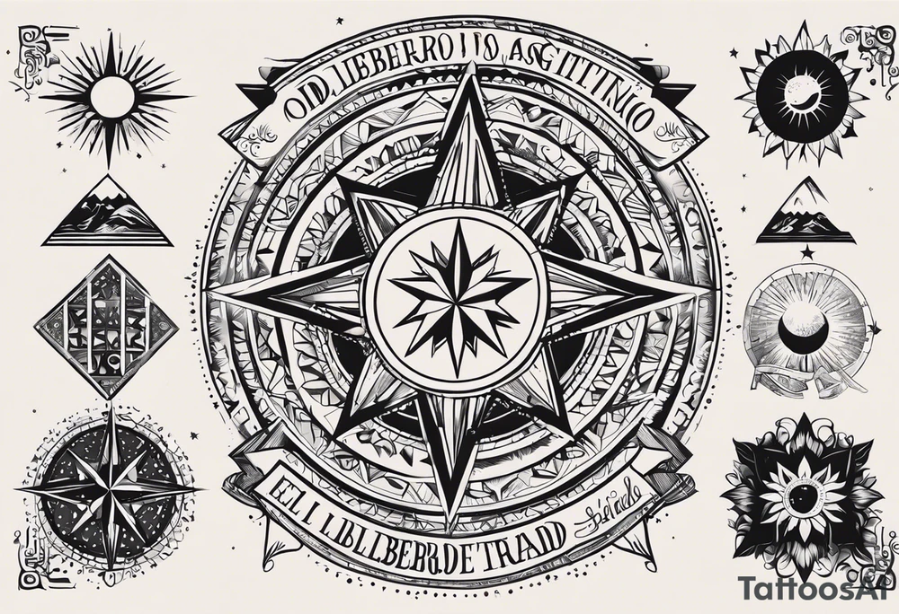 Mapa exacto de todo el territorio argentino que contenga el sol de mayo, ceibo, hornero, la siguiente frase "oid mortales el grito sagrado, libertad! Libertad!". Con orientación bélica y arraigado a la piel. tattoo idea