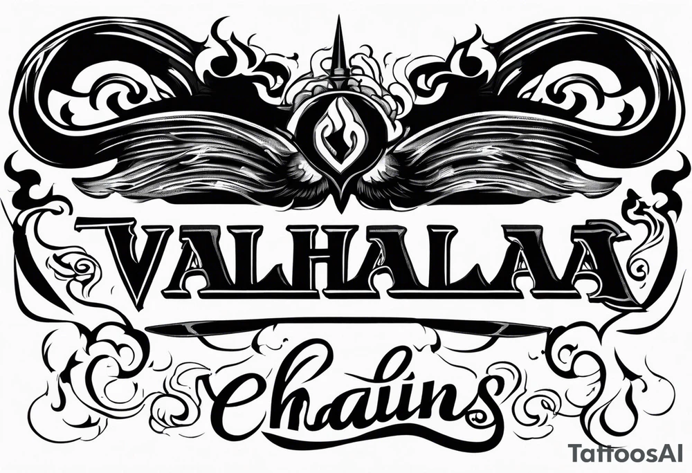 Valhalla chains dark cloud ptsd tattoo idea