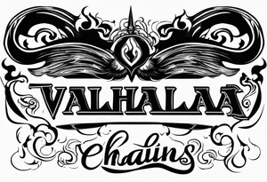 Valhalla chains dark cloud ptsd tattoo idea
