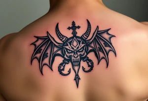 Devil, worshiping symbols for your face tattoo idea