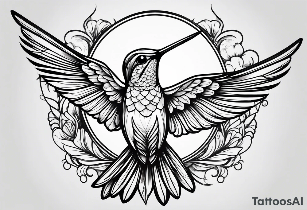 Hummingbird tattoo idea