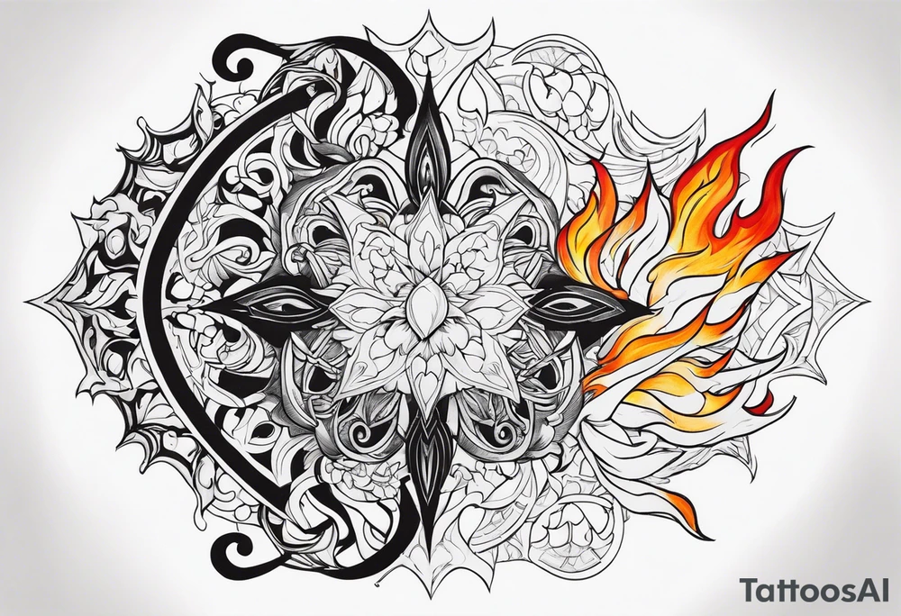 Fire and Ice tattoo idea