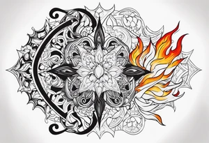 Fire and Ice tattoo idea