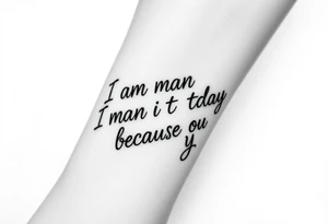 i am the man i am today because of you tattoo idea