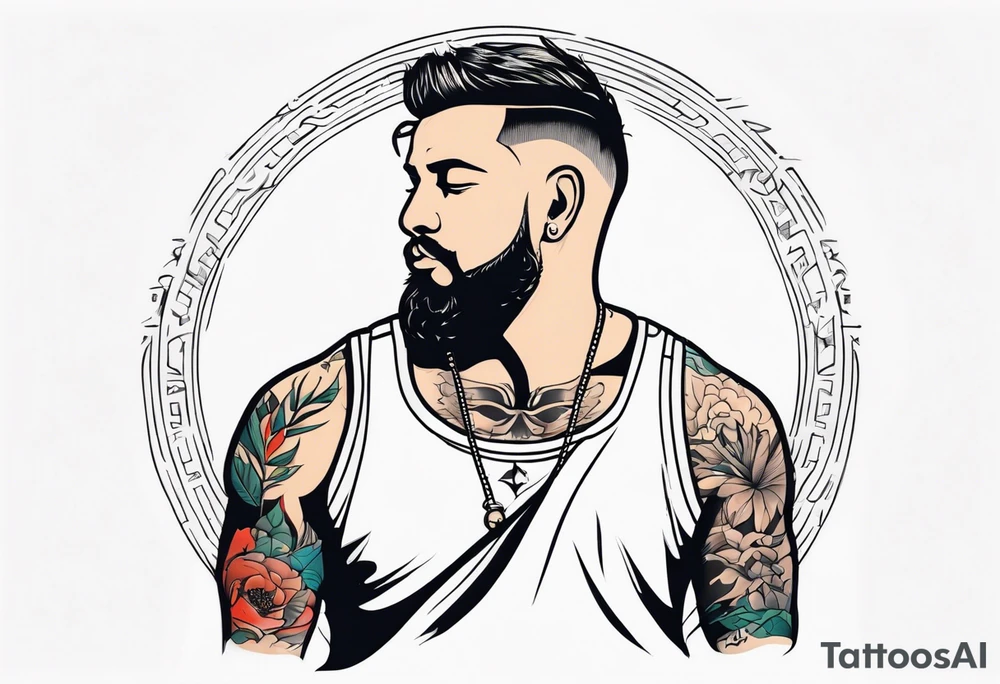 man with big penis tattoo idea