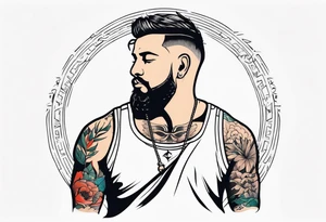 man with big penis tattoo idea