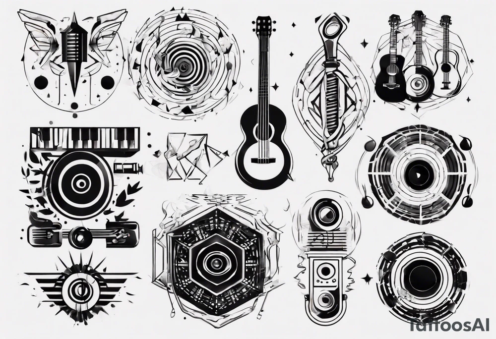 music sound tattoo idea