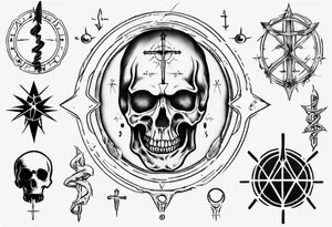 Combine science with Jesus, not satanic 
Not skulls tattoo idea