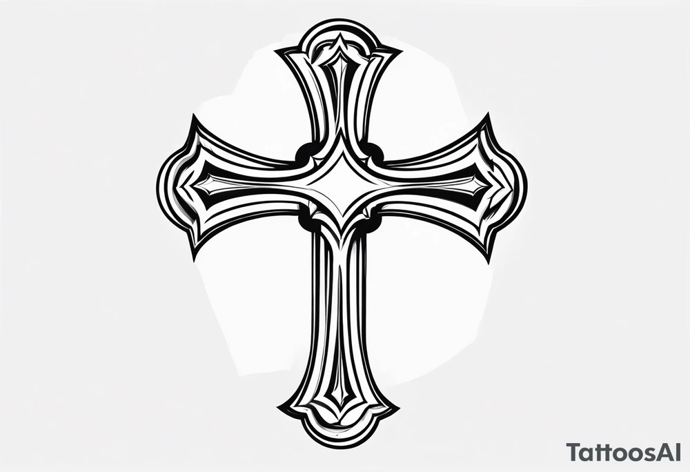 Picture of a simple cross to represent jesus tattoo idea