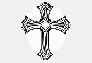 Picture of a simple cross to represent jesus tattoo idea