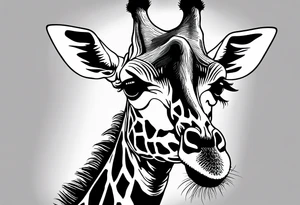 full height giraffe tattoo idea