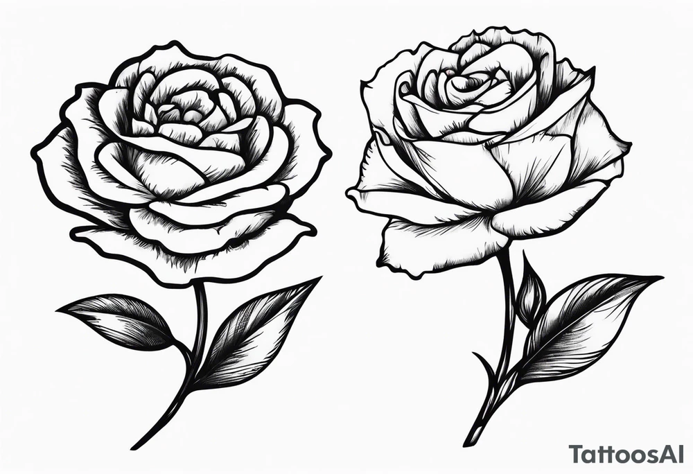 Zwei Rosen mit Leuchtturm tattoo idea