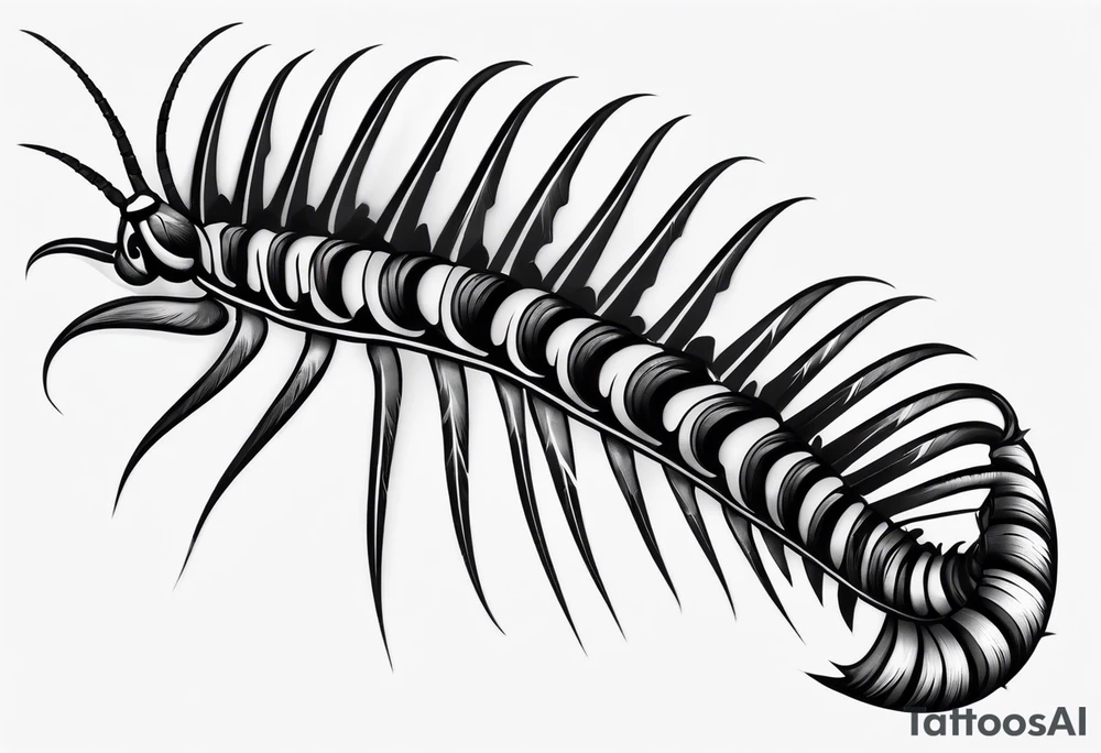 Centipede spine tattoo tattoo idea