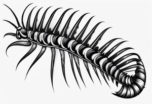 Centipede spine tattoo tattoo idea
