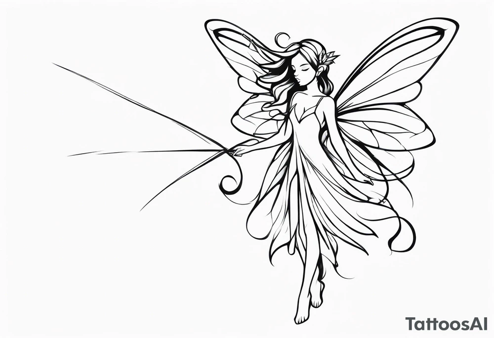 Small Fairy full body tattoo idea