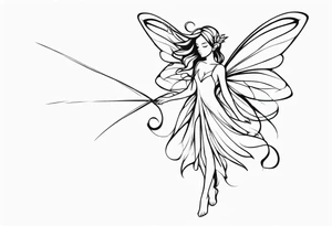 Small Fairy full body tattoo idea