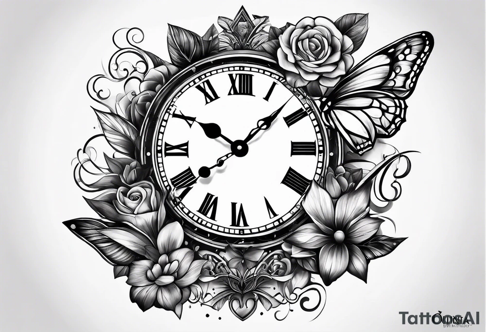 time flying tattoo idea