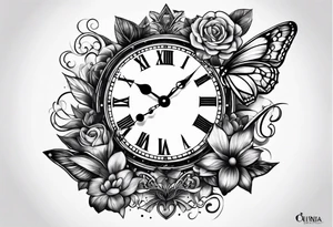 time flying tattoo idea