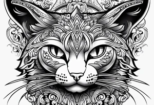 Chilish cat tattoo idea