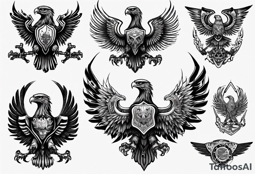 russian eagle tattoo idea