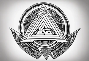 Valknut Valhalla sword shield tattoo idea