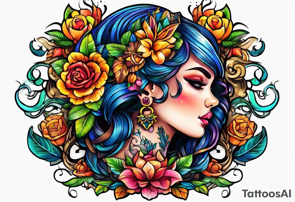 Colorfull macaras tattoo idea