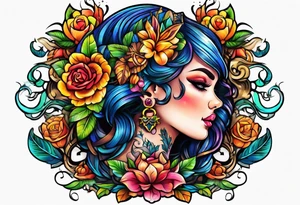 Colorfull macaras tattoo idea