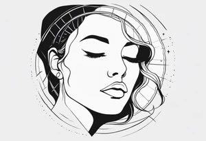 staring at the sun tattoo idea