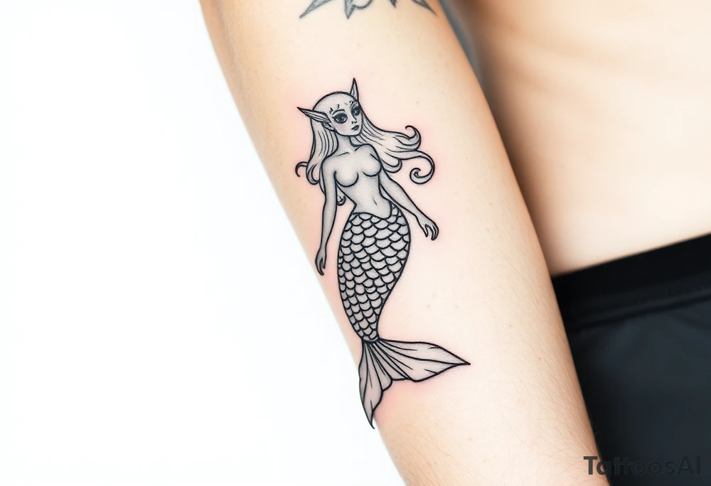 mermaid tattoo tattoo idea
