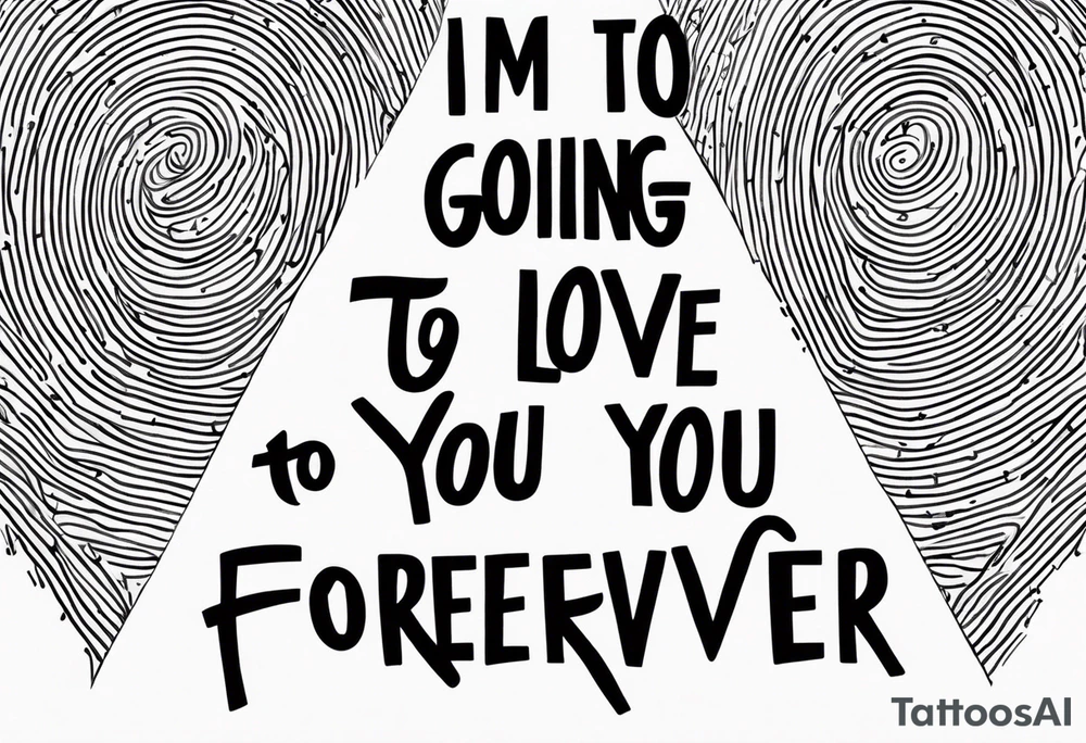 “I’m going to love you forever”, forearm tattoo idea