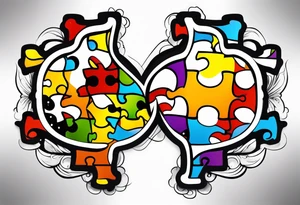 Autism puzzle piece tattoo idea