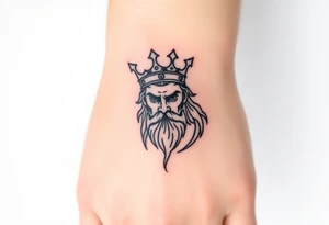 Hades Greek god with crown tattoo idea