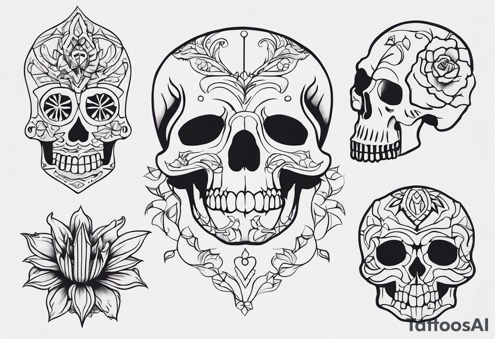 singular bone tattoo idea