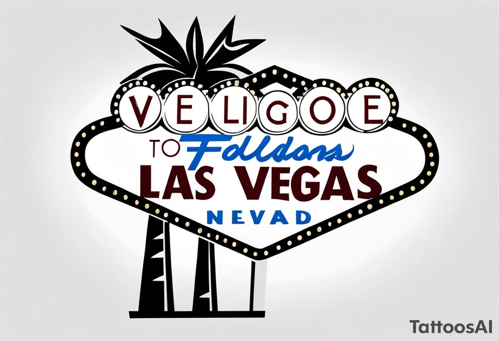 Las vegas sign tattoo idea