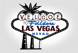 Las vegas sign tattoo idea