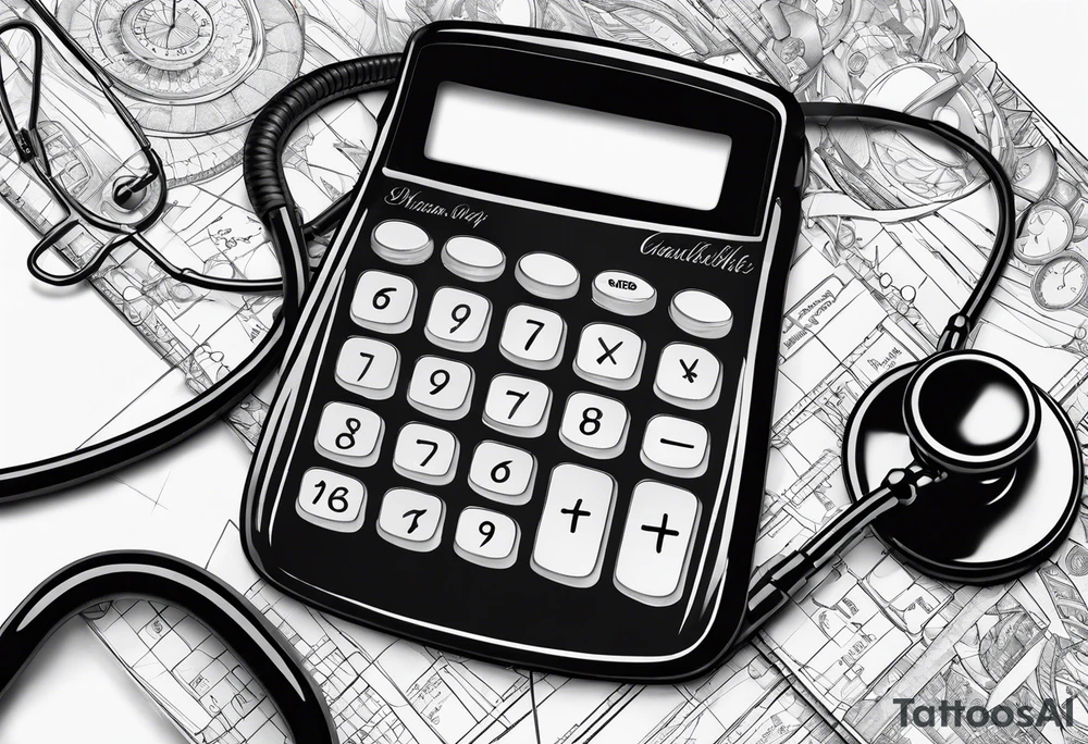 CALCULATOR
, STETHOSCOPE tattoo idea