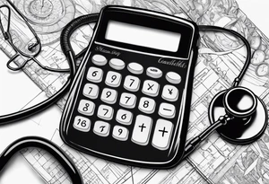 CALCULATOR
, STETHOSCOPE tattoo idea