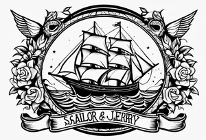 Sailor Jerry shoulder tatto tattoo idea