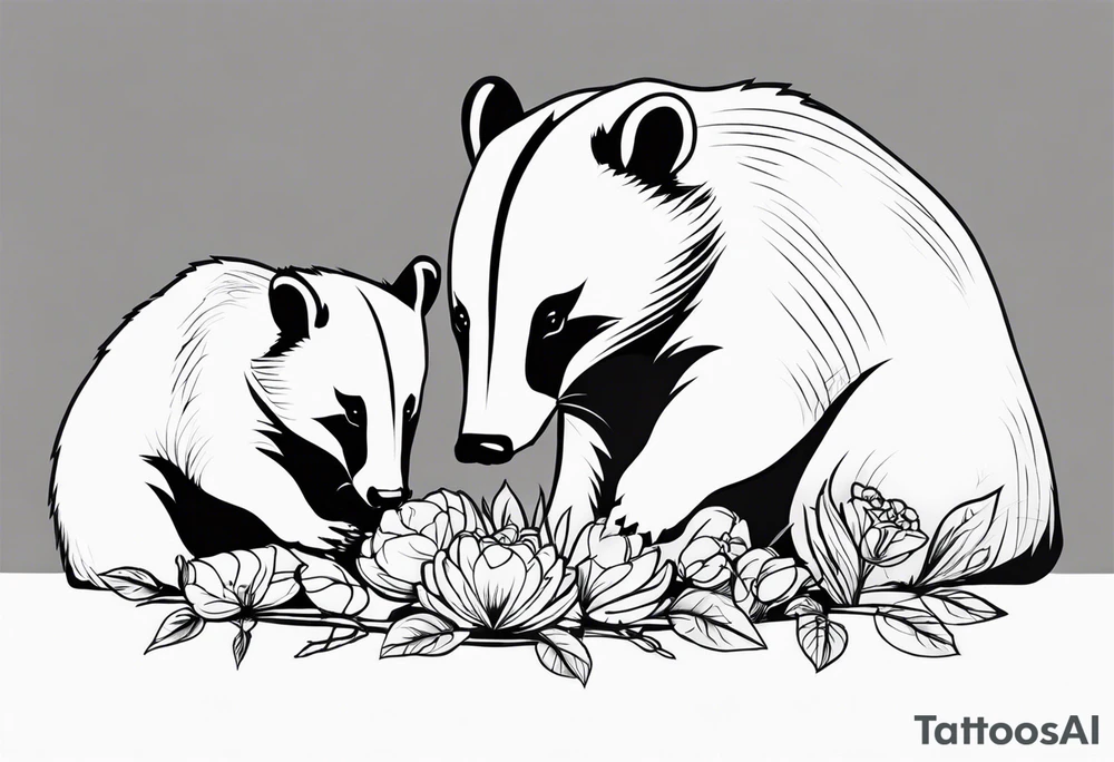 badgers eating tattoo idea