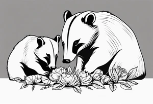badgers eating tattoo idea