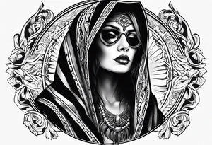 Ghost with sarape tattoo idea