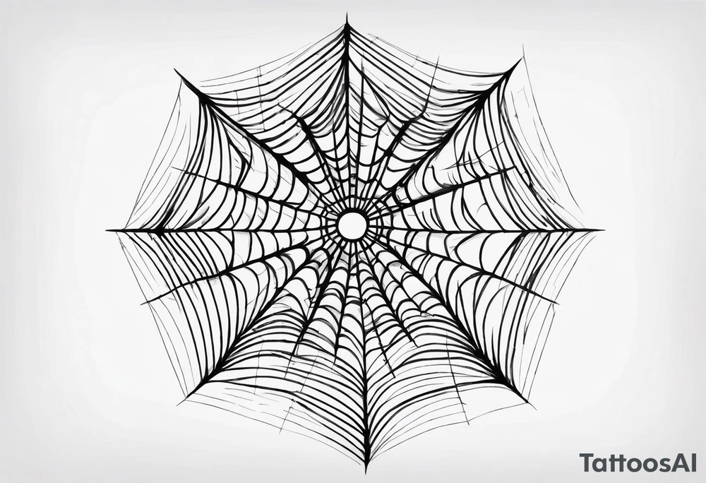 a spiderweb made out of blades tattoo idea
