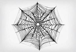 a spiderweb made out of blades tattoo idea