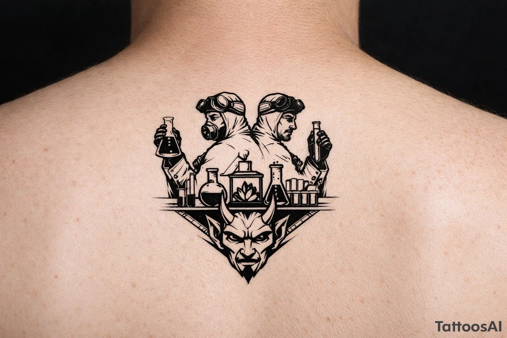 Meth chemists with devil tattoo idea