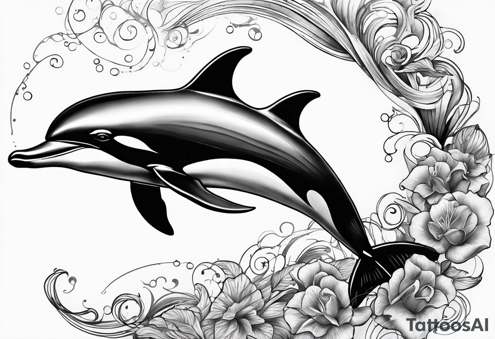 Handicap dolphin tattoo idea