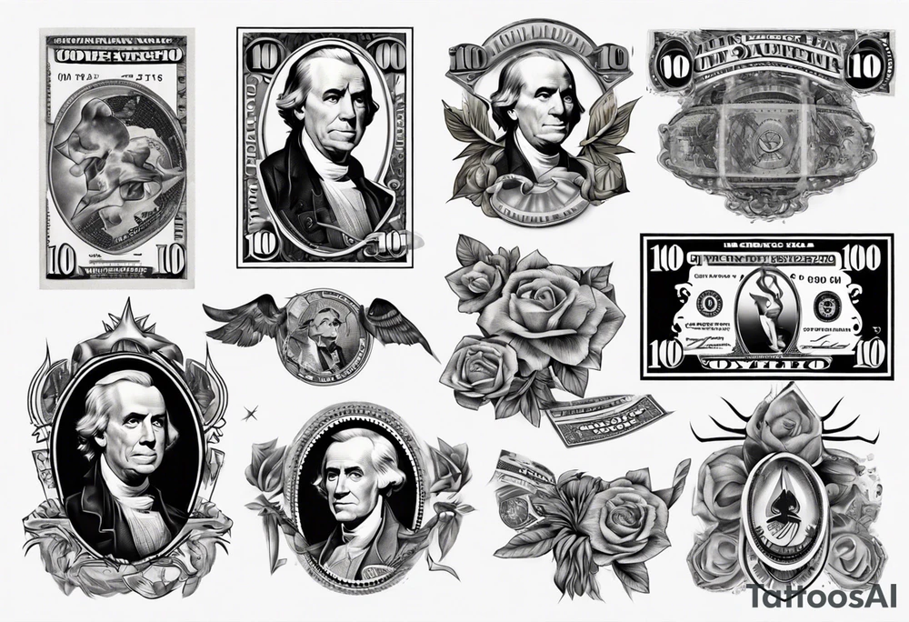 100 dollar bill tattoo idea