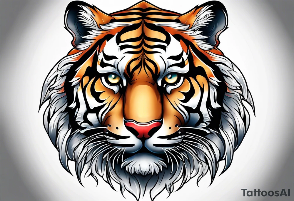 Tiger Head tattoo idea