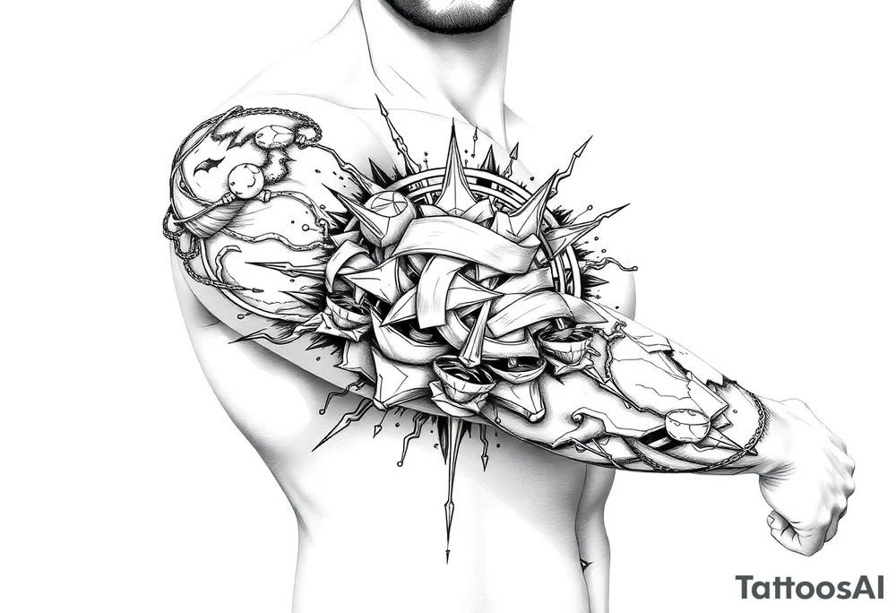 Symbol of a chaotic life with mental health struggles tattoo idea